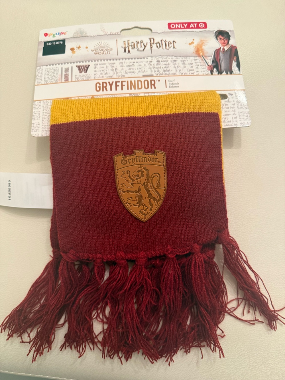Gryffindor-Style Gold and Maroon Knit Scarf sold at Target